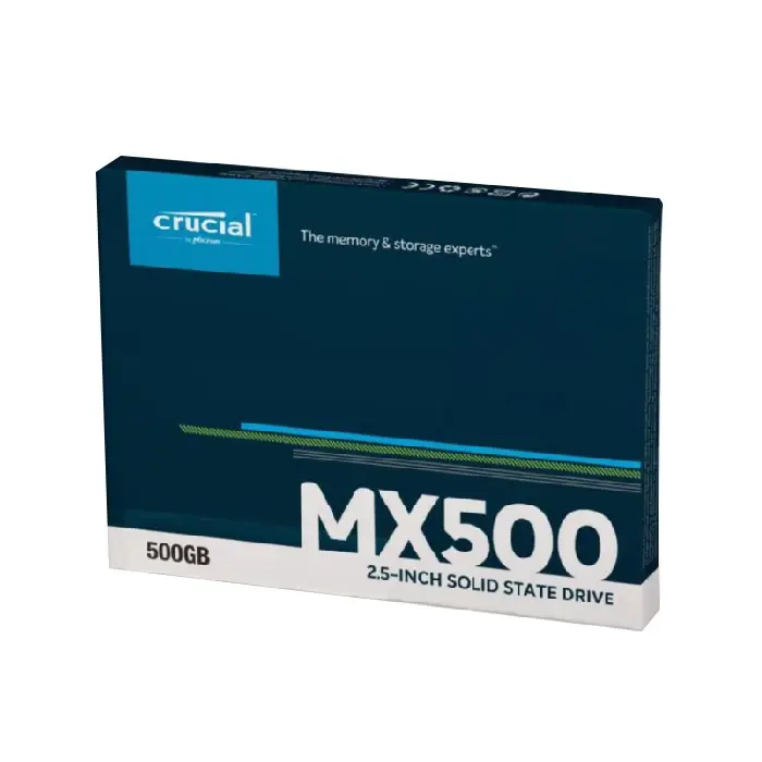 Unidad de Estado Sólido (SSD) Crucial BX500 - Capacidad de 500GB 2.5, 550MB/s de lectura, 500MB/s de escritura, SATA 6Gb/s 3D Nand, 7.0mm. CT500BX500SSD1